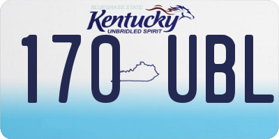 KY license plate 170UBL