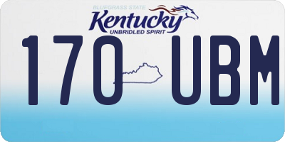 KY license plate 170UBM