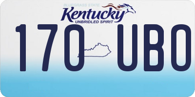 KY license plate 170UBO