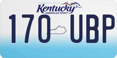 KY license plate 170UBP