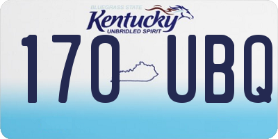 KY license plate 170UBQ