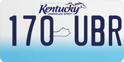 KY license plate 170UBR