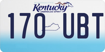 KY license plate 170UBT