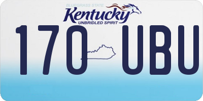 KY license plate 170UBU