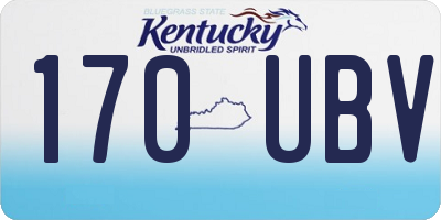 KY license plate 170UBV