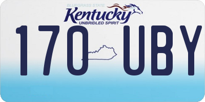 KY license plate 170UBY