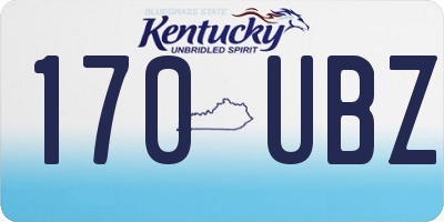 KY license plate 170UBZ