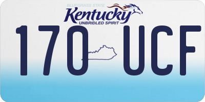 KY license plate 170UCF