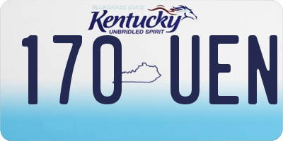 KY license plate 170UEN