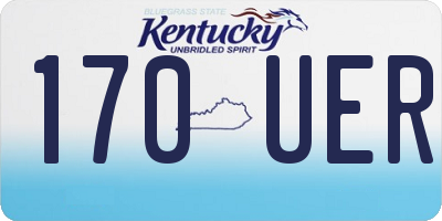 KY license plate 170UER