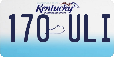 KY license plate 170ULI