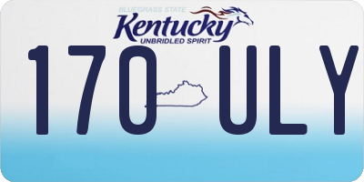 KY license plate 170ULY