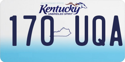 KY license plate 170UQA