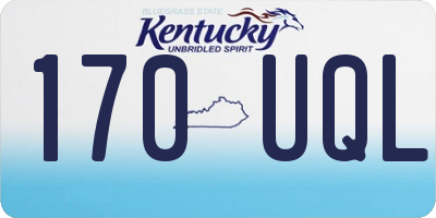 KY license plate 170UQL