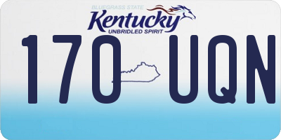 KY license plate 170UQN