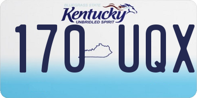 KY license plate 170UQX