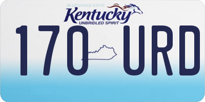 KY license plate 170URD