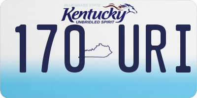 KY license plate 170URI