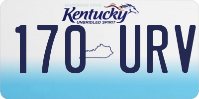 KY license plate 170URV