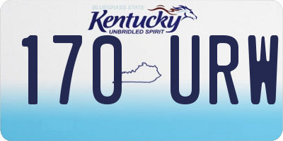 KY license plate 170URW