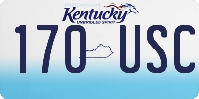 KY license plate 170USC