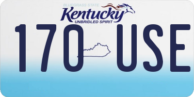 KY license plate 170USE
