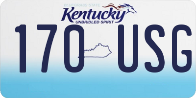 KY license plate 170USG
