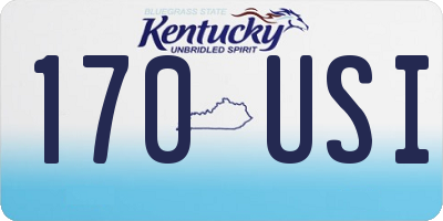 KY license plate 170USI
