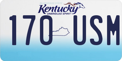 KY license plate 170USM