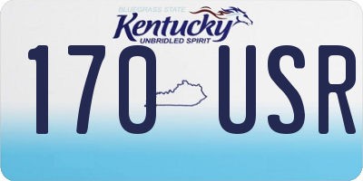 KY license plate 170USR