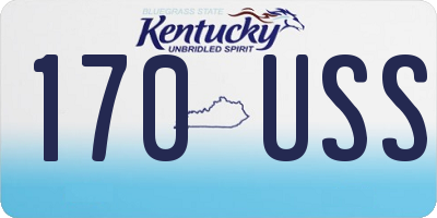 KY license plate 170USS