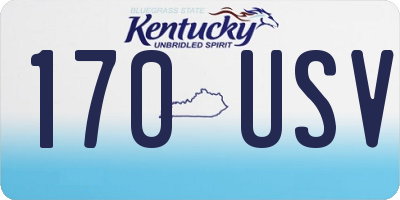 KY license plate 170USV