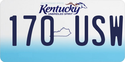 KY license plate 170USW