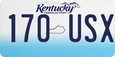 KY license plate 170USX