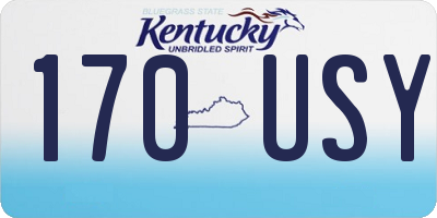 KY license plate 170USY