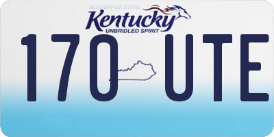 KY license plate 170UTE