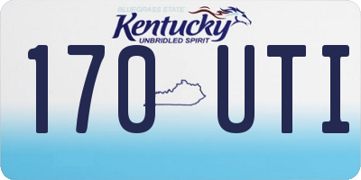 KY license plate 170UTI