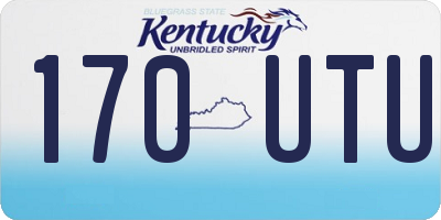 KY license plate 170UTU