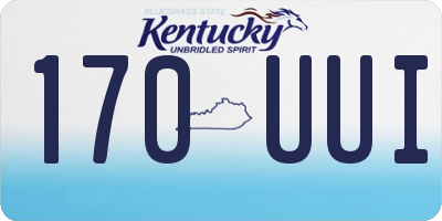 KY license plate 170UUI