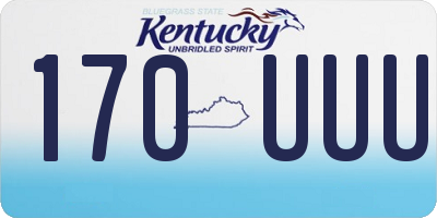 KY license plate 170UUU