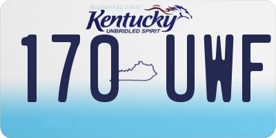 KY license plate 170UWF