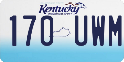 KY license plate 170UWM