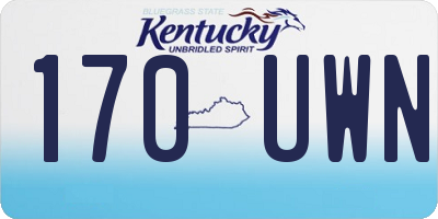 KY license plate 170UWN