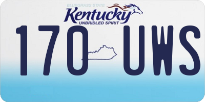KY license plate 170UWS