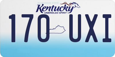 KY license plate 170UXI