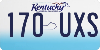 KY license plate 170UXS