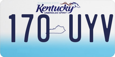 KY license plate 170UYV