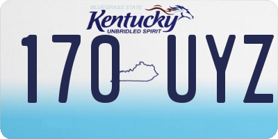 KY license plate 170UYZ