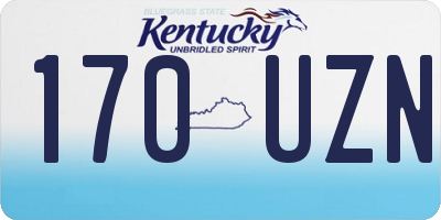 KY license plate 170UZN