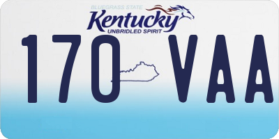 KY license plate 170VAA